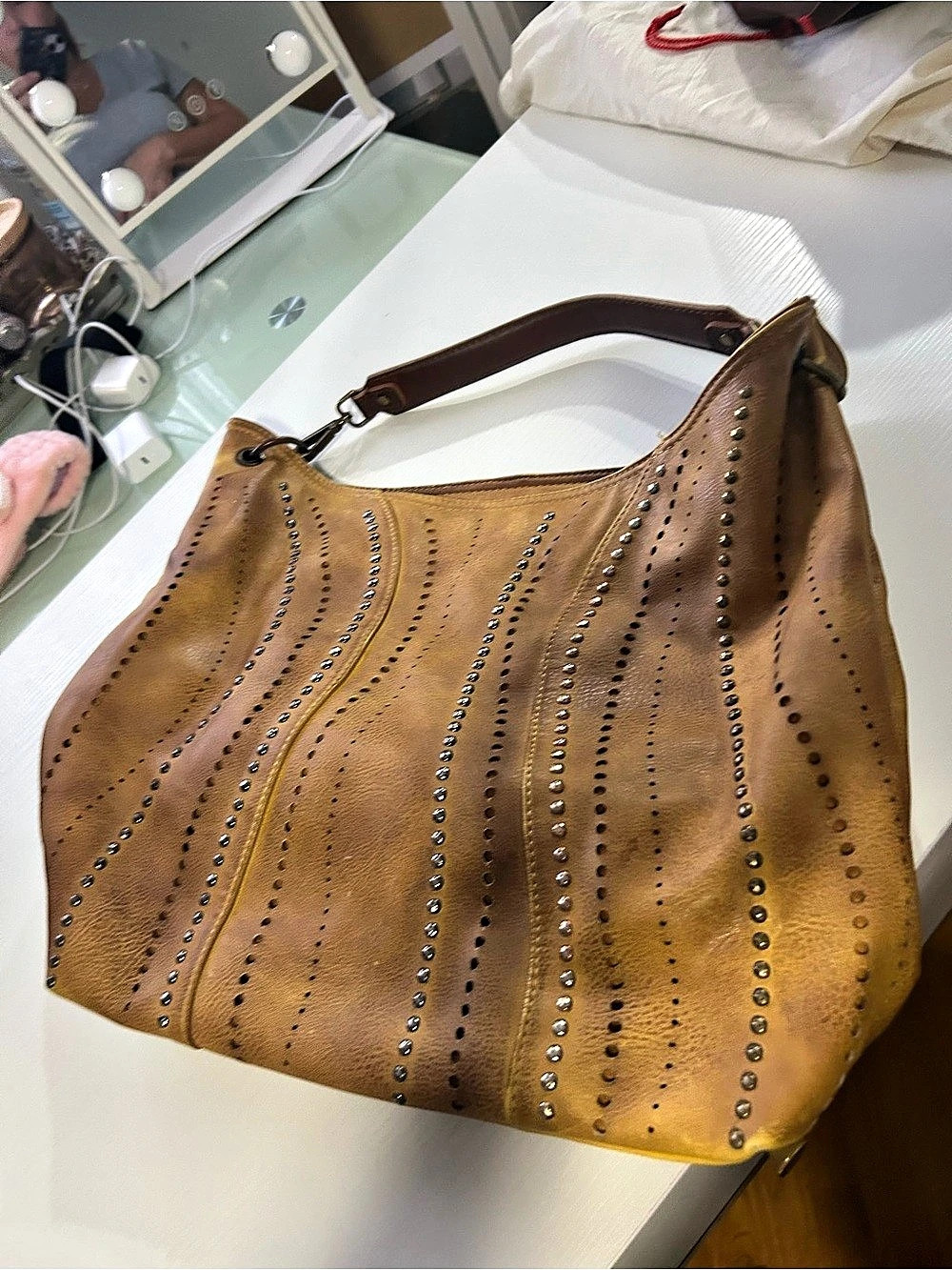 Aimee Kestenberg Hobo Bag Studded Brown